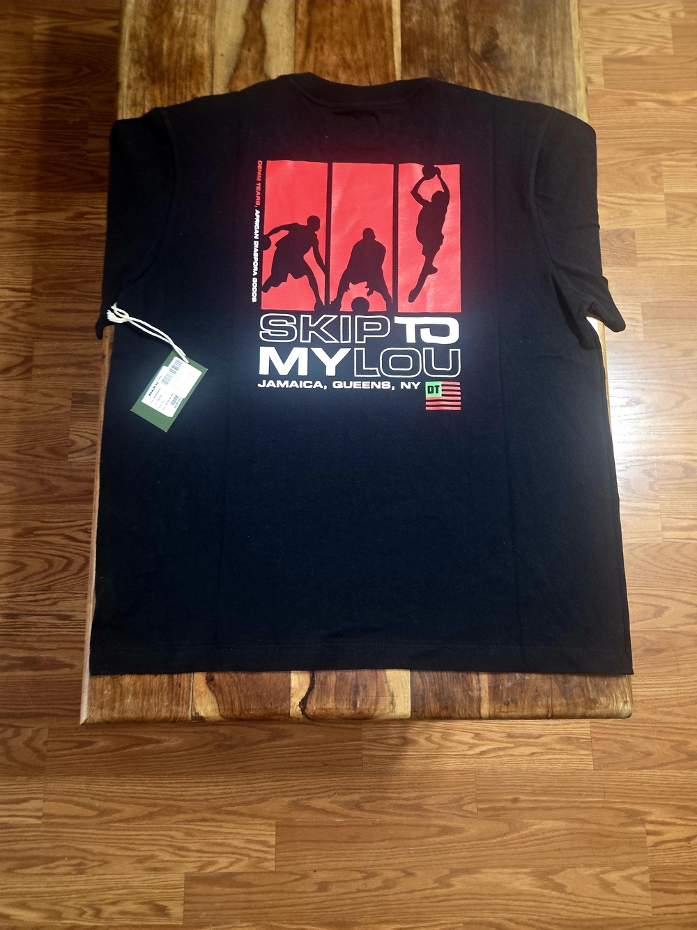 DENIM TEARS x And 1 Basketball Collab Men's Black Tee. Size X-Large.